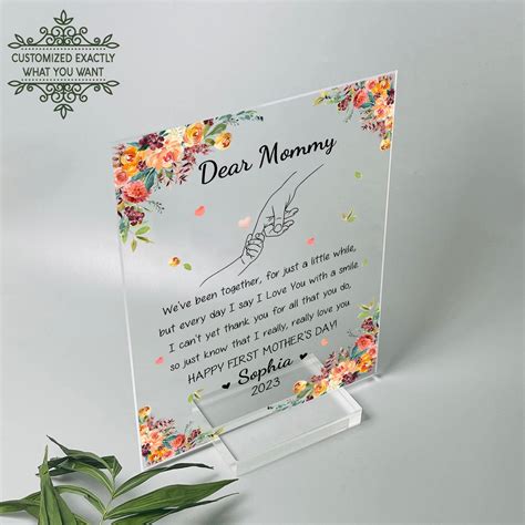 Personalized Happy First Mother's Day Acrylic Plaque, First Mothers Day ...