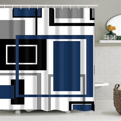 Ambesonne Navy Blue Shower Curtain, Monochromatic Wildflowers, 69"Wx70 ...