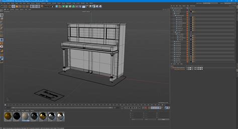 3D Red Upright Piano Rigged For Cinema 4D - TurboSquid 2407493