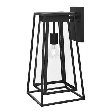 Home Decorators Collection Modern Black Outdoor Wall Lantern Sconce ...