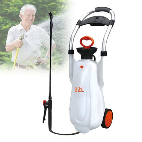 Buy EnweKapu Pressure Sprayers, 12L Lawn And Garden Wheeled Pump ...