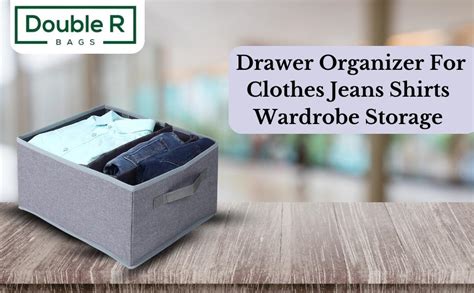DOUBLE R BAGS Drawer Organizer with Detachable Adjustable 5 Slots ...