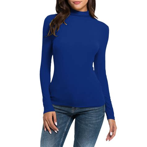 Mock Neck Tops For Women,Mock Turtleneck Petite Shirts,Womens Large ...