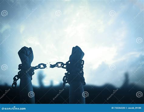 Man With Broken Chains Stock Photography | CartoonDealer.com #173243816