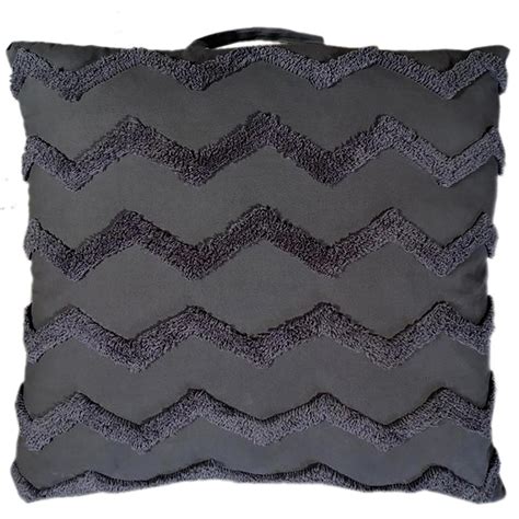 Kimana Charcoal Tufted Floor Cushion 80 x 80cm | Wilko