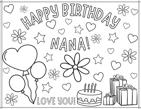 NEW Kids Coloring Card Last-minute Easy Gift Happy Birthday Coloring ...