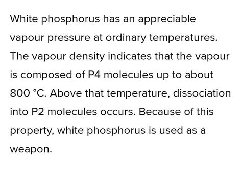 white phosphorus process which composition in vapor state - Brainly.in