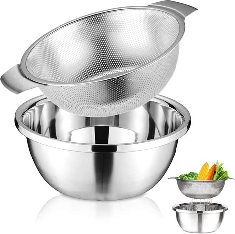 Amazon.com: Eccliy 4 Pcs 304 Stainless Steel Strainers and Colanders ...