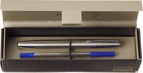 Parker Frontier Stainless Steel Roller Ball Pen with Card Holder ...