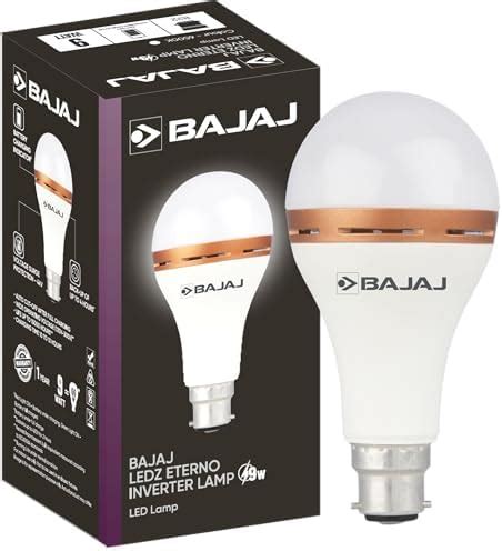 Bajaj LEDZ Eterno Inverter Lamp 9W CDL B22 | Long Life | 5 Star Rated ...