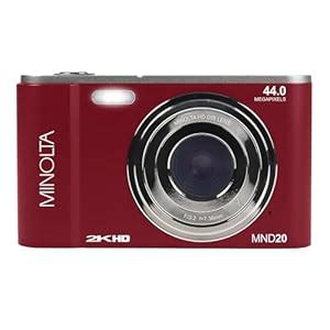Buy Minolta MND20 44 MP / 2.7K Ultra HD Digital Camera (Red) Online at ...