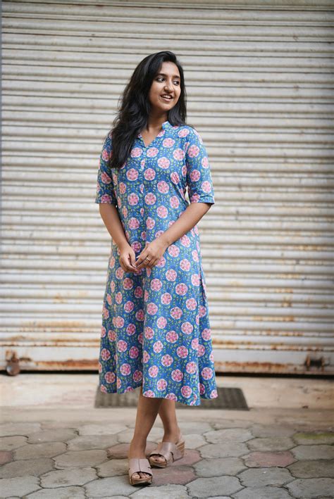 Daisy - Sanganeri Handblock printed Dress – Musings