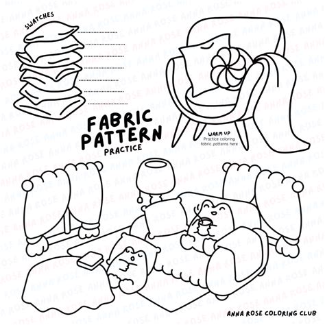 Fabric Pattern Practice Coloring Page - Anna Rose