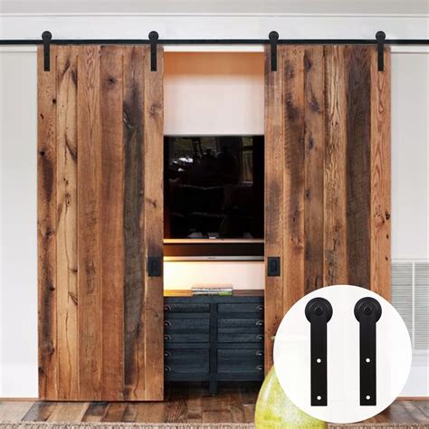 Buy LWZH 11FT Heavy Duty Sliding Barn Door Hardware Track Hanging Barn ...