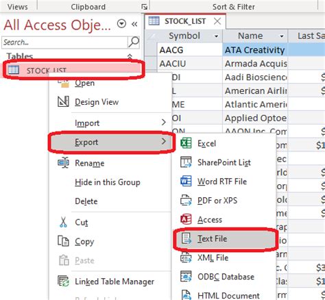 Image result for Access SQL Export