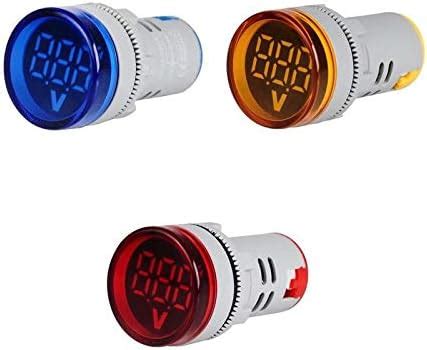 TSKTECH Voltage Indicator 22mm LED Digital Display Voltmeter Lights 220 ...