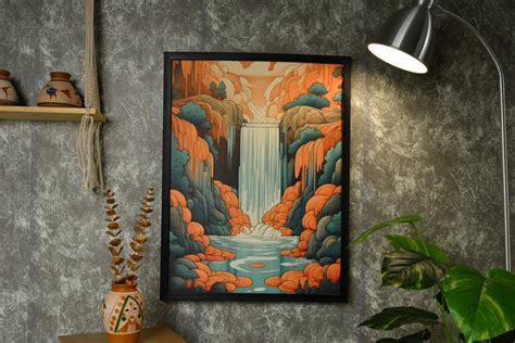 Terracotta Waterfall Canvas: Premium Home Decor Art Collection – Sowpeace