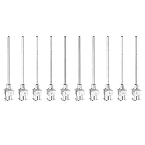 HARFINGTON 10pcs 16Gauge Stainless Steel Dispensing Needles, 1 1/2" All ...