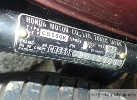 Honda CB 550 K3 1977 ex Henry cole TV | BRITISH Only Austria ...