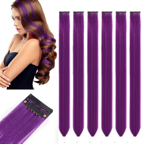 Rapidsflow® Colored Hair Streak/Hair Extensions For Women And Girls ...