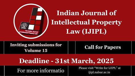 NALSAR University Of Law Hyderabad, Call For Papers, The Indian Journal ...