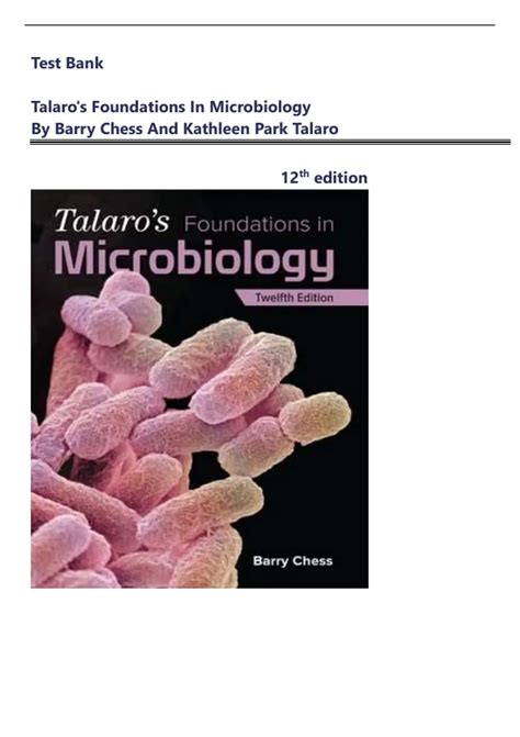 TEST BANK For Talaro's Foundations in Microbiology 12th Edition by ...