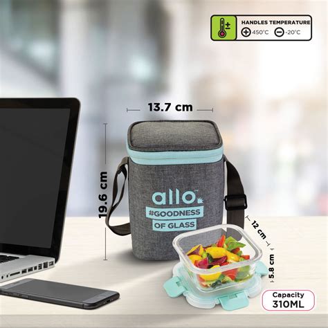 310ml x 3 Allo FoodSafe Microwave Oven Safe Glass Lunch box – Allo Innoware