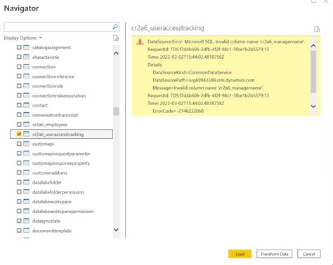 Problem Connecting to Dataverse Table - Microsoft Fabric Community