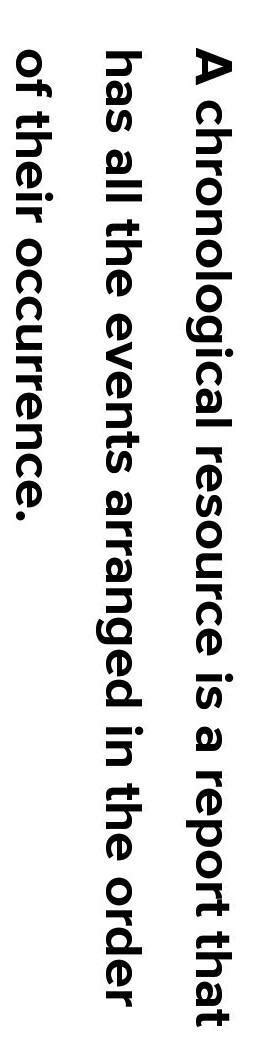 5. What is chronological resource? Explain with example. - Brainly.in