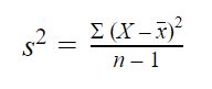 Image result for Sample Variation Formula