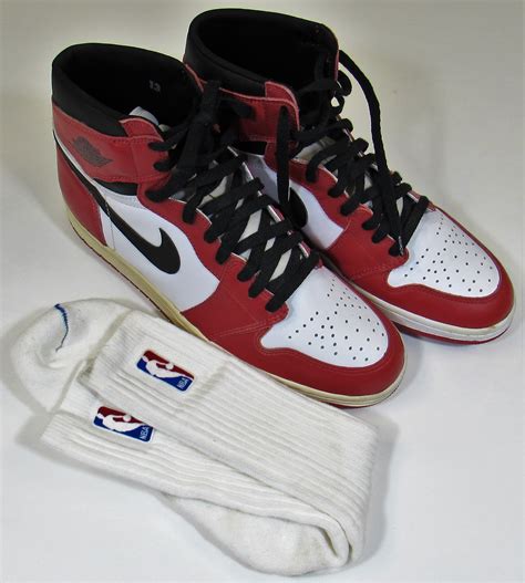 Lot Detail - 1985-86 Michael Jordan Game Used Nike Shoes & Socks