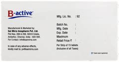 B Active Tablet: Uses, Side Effects, Price & Substitutes