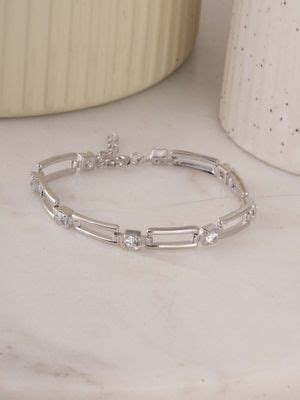 Buy Palmonas 925 Sterling White Bar and Dot Bracelet for Womens Online