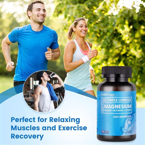 BioEmblem Complejo de magnesio triple de alta absorción, 300 mg ...
