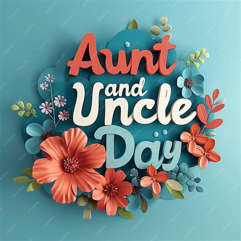Text saying Aunt and Uncle Day typography logo typography | Premium AI ...