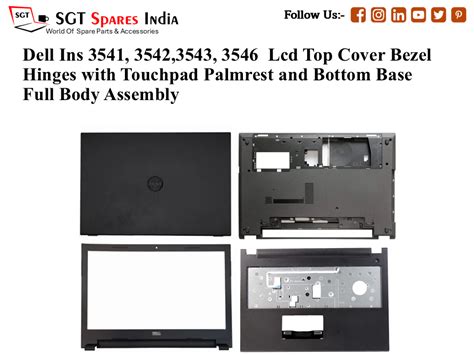 Dell Ins 3541, 3542,3543, 3546 Laptop Lcd Top Cover Bezel Hinges with ...