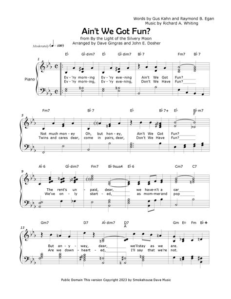 Ain't We Got Fun (arr. Dave Gingras and John E. Dosher) by Various ...