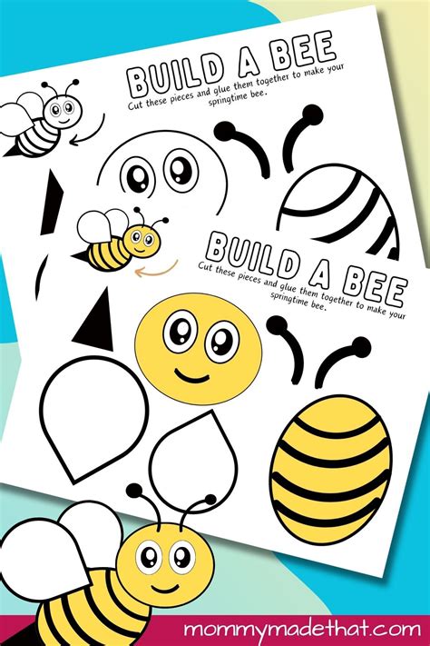 Build a Bee Craft (Free Printable) | Bee crafts, Insect crafts, Bee ...