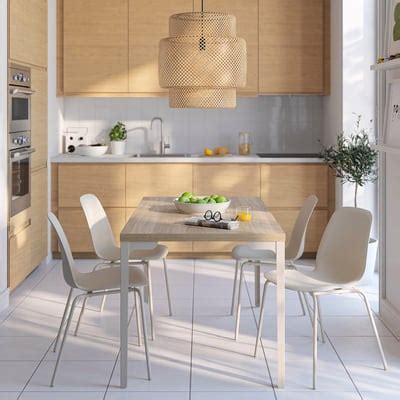 SKÅLSTA chair underframe, tubular metal/light grey-beige - IKEA