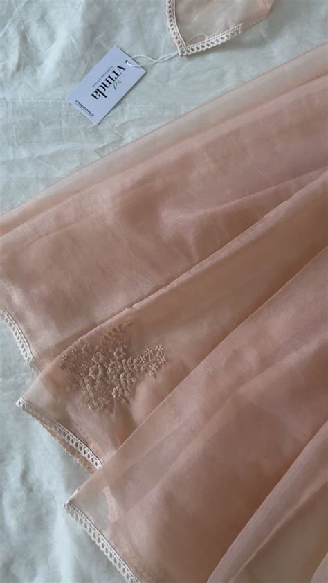 Apricot Blush Saree – Vrinda Clothing