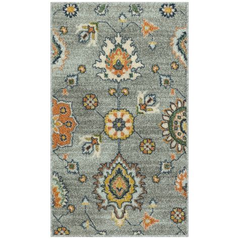 Maples Rugs - Made in USA - Fleur Contemporary Floral Indoor Accent ...