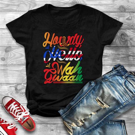 Howdy Hello Designs Jamaican Tshirt PNG Howdy Hello PNG Jamaican Colors ...