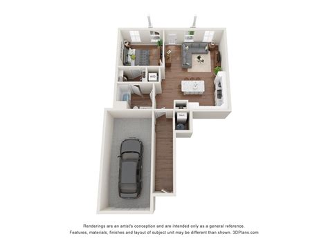One Bedroom Floor Plan Summer Ridge Apartments in Lake Mills, Wisconsin