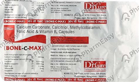 Bone C Max Strip Of 10 Capsules: Uses, Side Effects, Price & Dosage ...