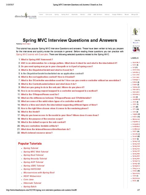 Image result for Spring MVC Interview Questions