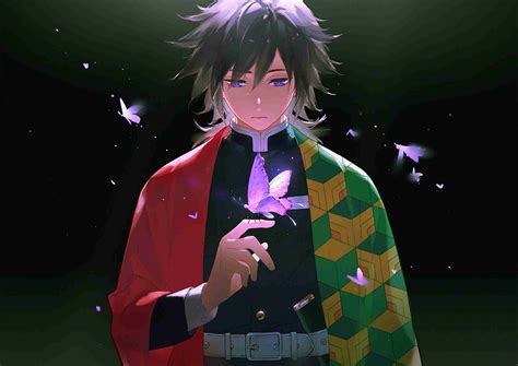 Kimetsu No Yaiba Ufotable Tomioka Giyuu Maosen Long Hair Matte Finish ...