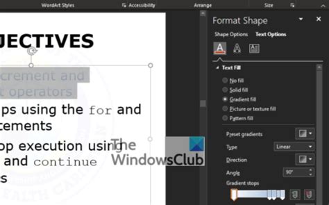 Image result for Gradient Color Text in PowerPoint