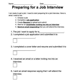 Image result for Interview Packet Sample