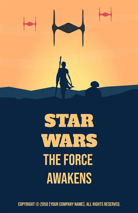 Free Star Wars Poster Templates, Editable and Printable