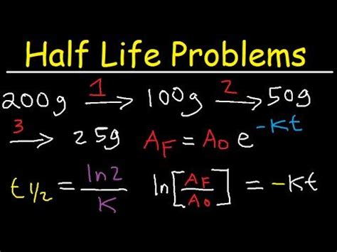 Image result for Solving Half-Life Problems